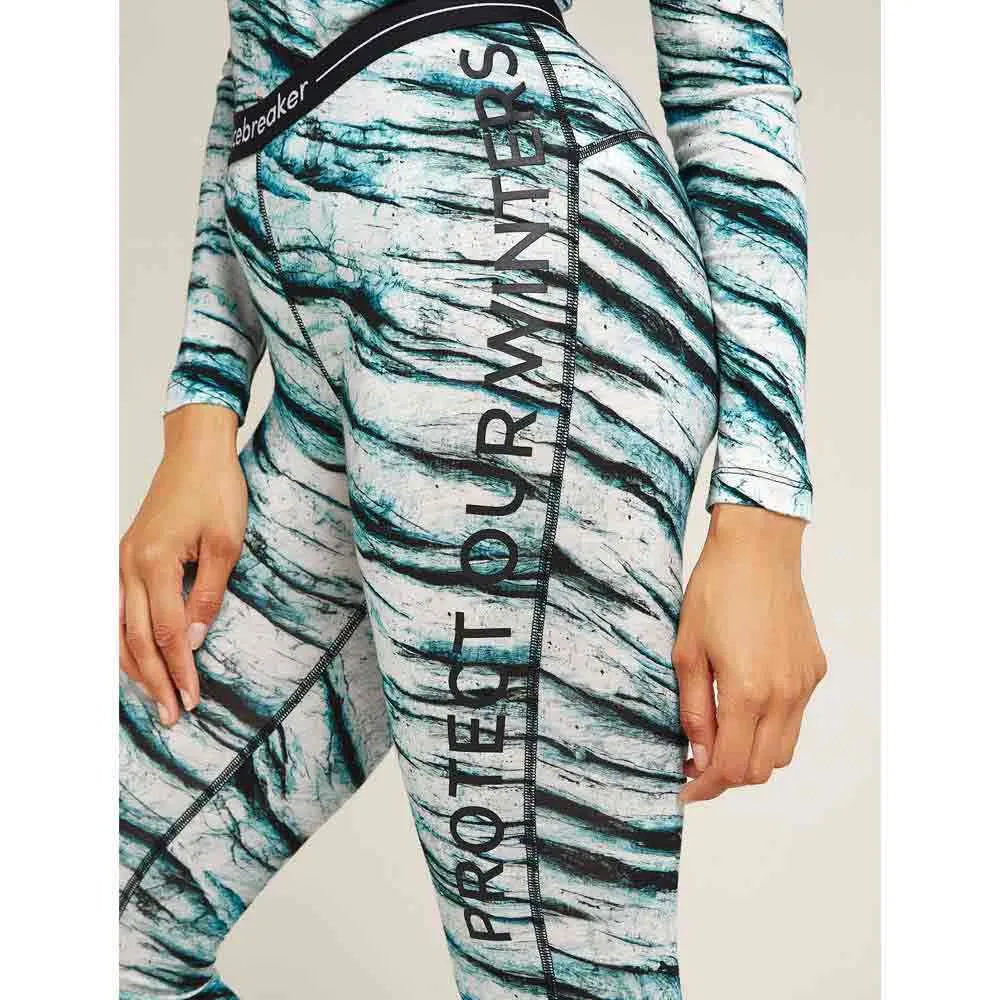 Icebreaker Merino 200 Oasis Protect Our Winters Aop Leggings, Snow aop Icebreaker Merino 200 Oasis Protect Our Winters Aop Leggings, Snow aop