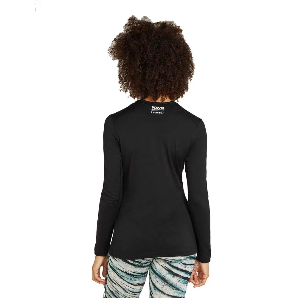 Icebreaker Merino 200 Oasis Protect Our Winters Langarm-baselayer, Black Icebreaker Merino 200 Oasis Protect Our Winters Langarm-baselayer, Black