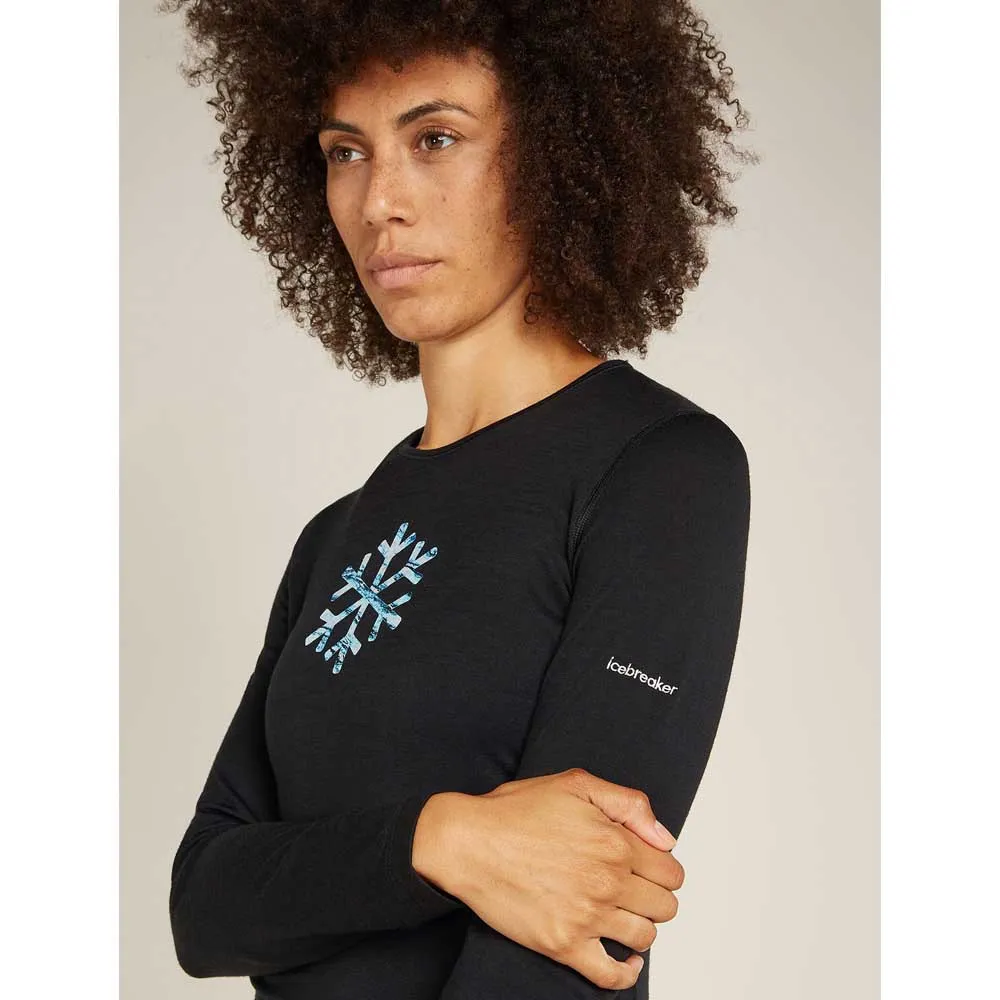 Icebreaker Merino 200 Oasis Protect Our Winters Langarm-baselayer, Black Icebreaker Merino 200 Oasis Protect Our Winters Langarm-baselayer, Black