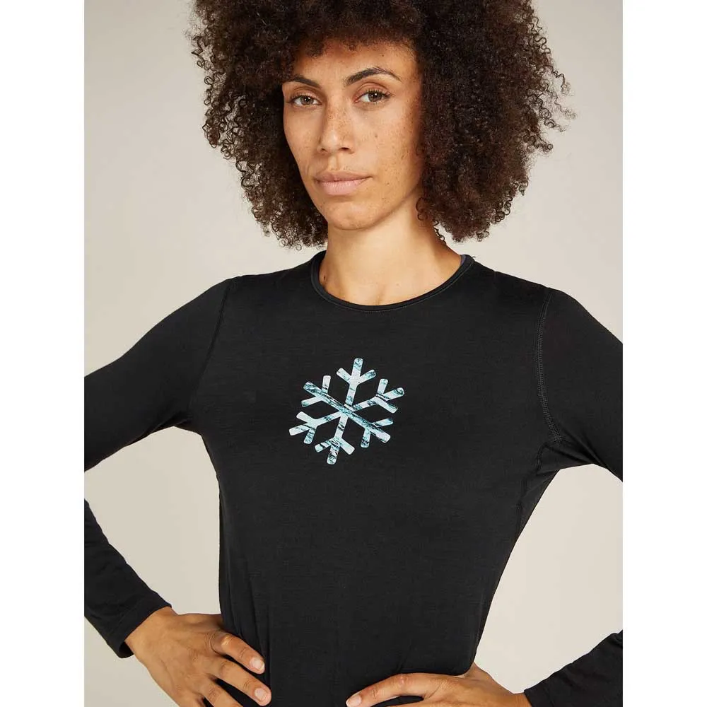 Icebreaker Merino 200 Oasis Protect Our Winters Langarm-baselayer, Black Icebreaker Merino 200 Oasis Protect Our Winters Langarm-baselayer, Black