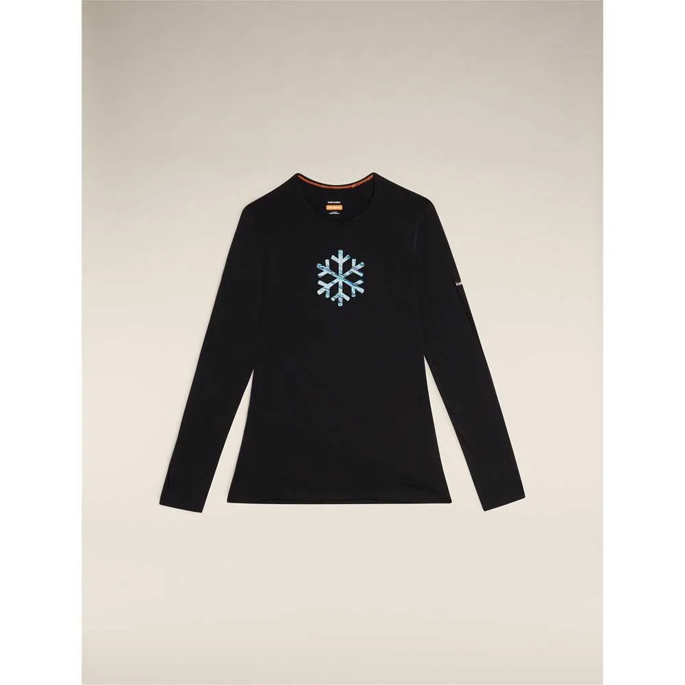 Icebreaker Merino 200 Oasis Protect Our Winters Langarm-baselayer, Black Icebreaker Merino 200 Oasis Protect Our Winters Langarm-baselayer, Black