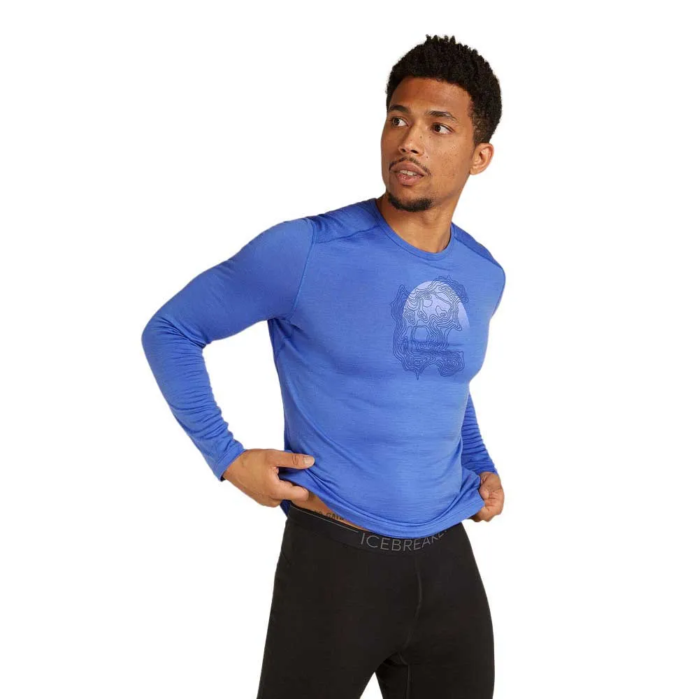 Icebreaker Merino 200 Oasis Ruapehu Round Langarm-baselayer, Brilliant Icebreaker Merino 200 Oasis Ruapehu Round Langarm-baselayer, Brilliant