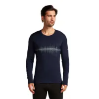 Icebreaker Merino 200 Oasis Snow Wave Langarm-baselayer