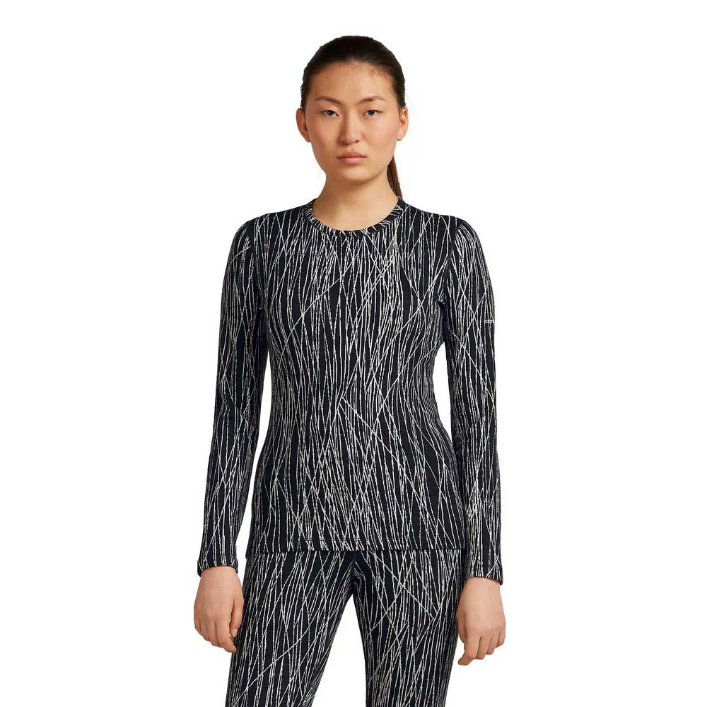 Icebreaker Merino 260 Tech Vertex Crewe Delta Lines Aop Langarm-baselayer
