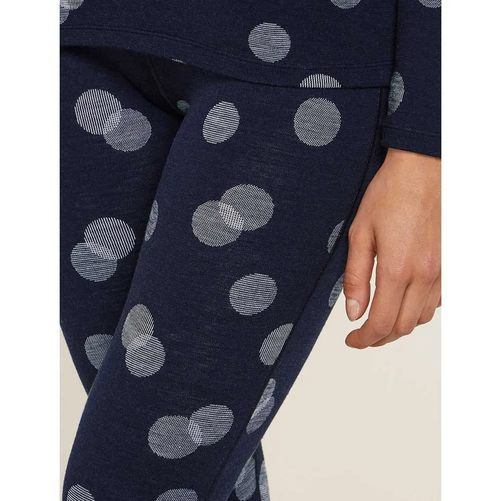 Icebreaker Merino 260 Vertex Falling Flakes Leggings, Midnight navy / snow / j Icebreaker Merino 260 Vertex Falling Flakes Leggings, Midnight navy / snow / j