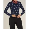 Icebreaker Merino 260 Vertex Falling Flakes Leggings, Midnight navy / snow / j