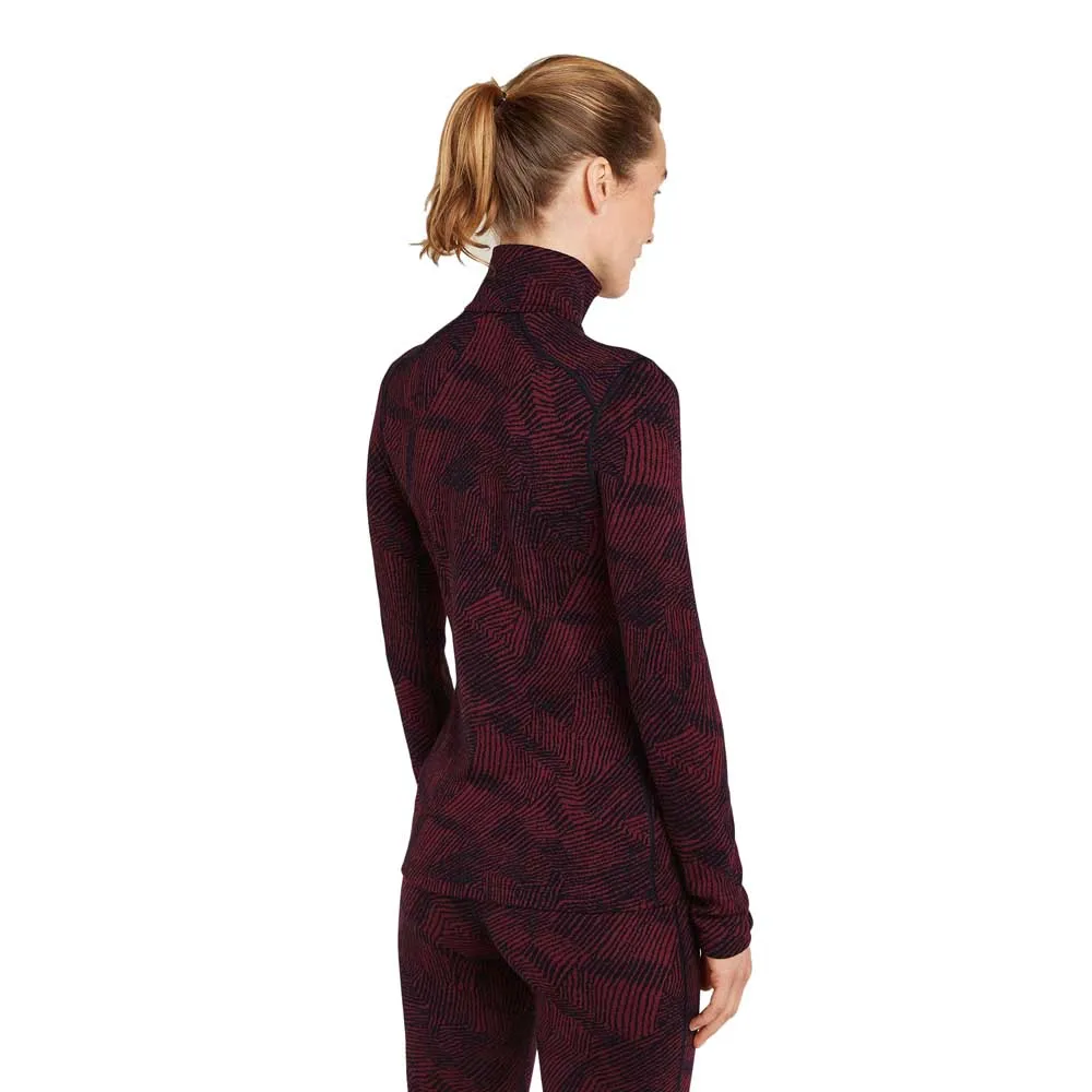 Icebreaker Merino 260 Vertex Frozen Forms Langarm-baselayer, Black / port / j Icebreaker Merino 260 Vertex Frozen Forms Langarm-baselayer, Black / port / j