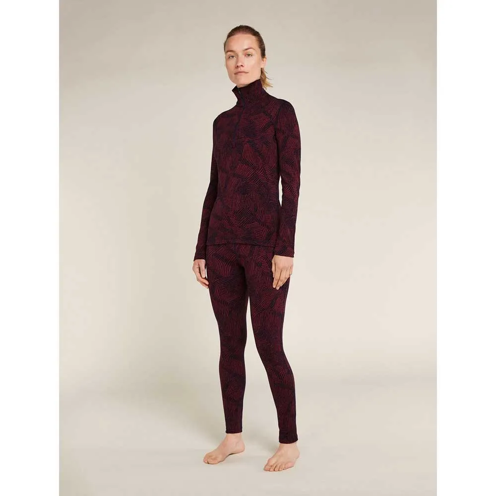 Icebreaker Merino 260 Vertex Frozen Forms Langarm-baselayer, Black / port / j Icebreaker Merino 260 Vertex Frozen Forms Langarm-baselayer, Black / port / j