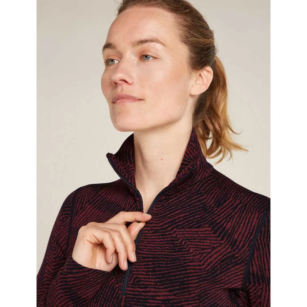Icebreaker Merino 260 Vertex Frozen Forms Langarm-baselayer, Black / port / j Icebreaker Merino 260 Vertex Frozen Forms Langarm-baselayer, Black / port / j