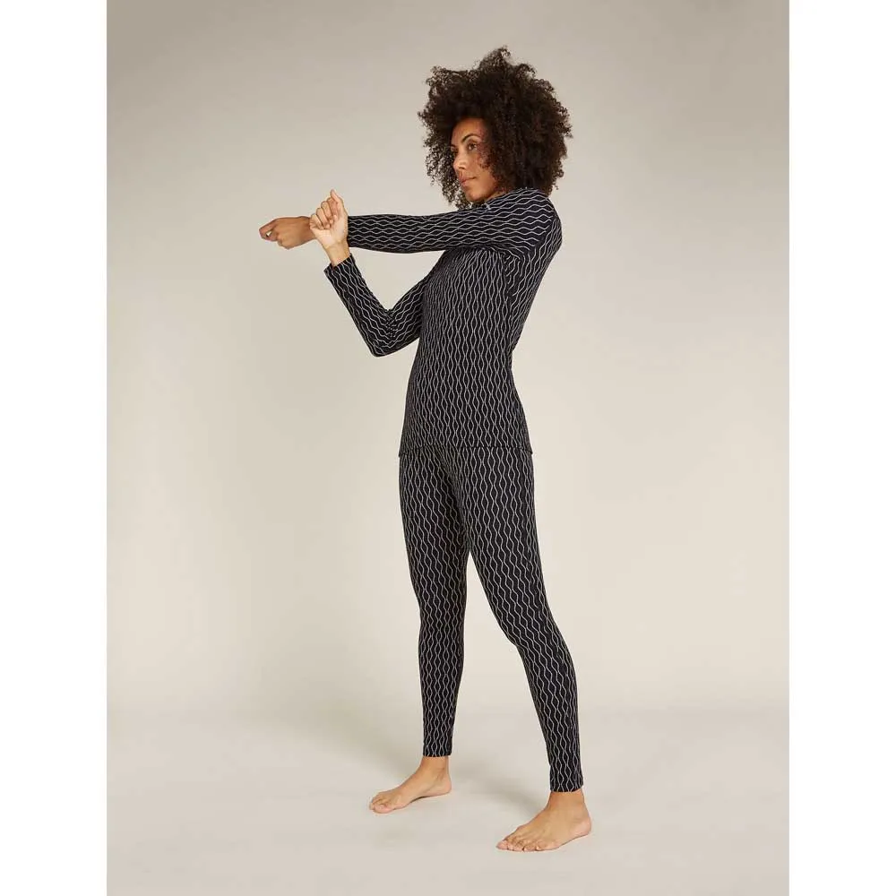 Icebreaker Merino 260 Vertex On-piste Langarm-baselayer, Black / snow / j Icebreaker Merino 260 Vertex On-piste Langarm-baselayer, Black / snow / j