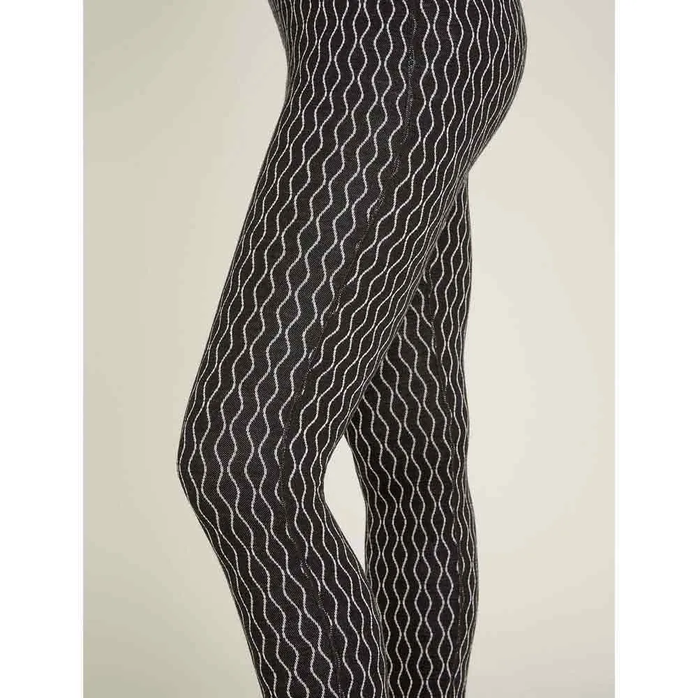 Icebreaker Merino 260 Vertex On-piste Leggings, Black / snow / j Icebreaker Merino 260 Vertex On-piste Leggings, Black / snow / j