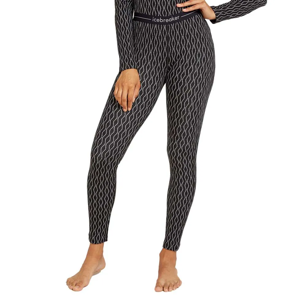 Icebreaker Merino 260 Vertex On-piste Leggings, Black / snow / j Icebreaker Merino 260 Vertex On-piste Leggings, Black / snow / j