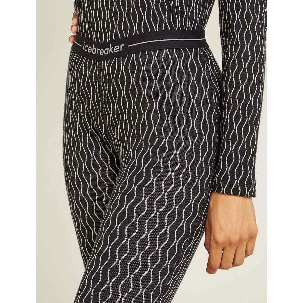 Icebreaker Merino 260 Vertex On-piste Leggings, Black / snow / j Icebreaker Merino 260 Vertex On-piste Leggings, Black / snow / j