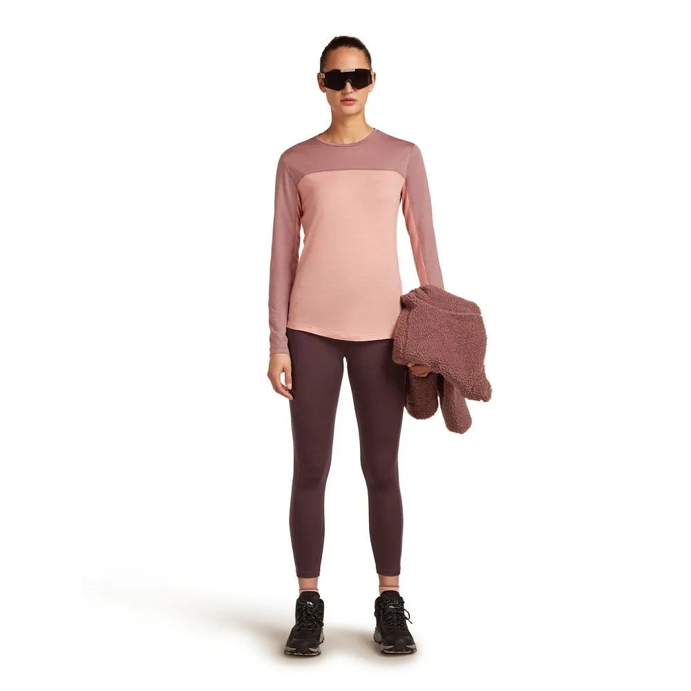 Icebreaker Merino Blend 125 Cool-lite™ Sphere Colour Block Langarm-t-shirt, Blush / summit / cb Icebreaker Merino Blend 125 Cool-lite™ Sphere Colour Block Langarm-t-shirt, Blush / summit / cb