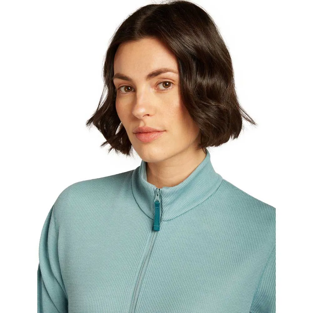 Icebreaker Merino Blend 260 Waffle Knit Wander Halbreißverschluss-sweatshirt, Hydro Icebreaker Merino Blend 260 Waffle Knit Wander Halbreißverschluss-sweatshirt, Hydro