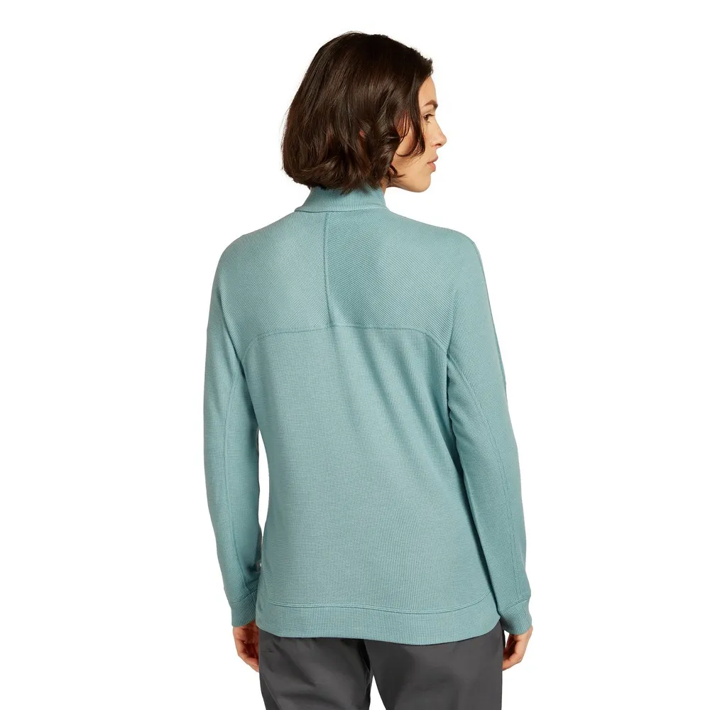 Icebreaker Merino Blend 260 Waffle Knit Wander Halbreißverschluss-sweatshirt, Hydro Icebreaker Merino Blend 260 Waffle Knit Wander Halbreißverschluss-sweatshirt, Hydro