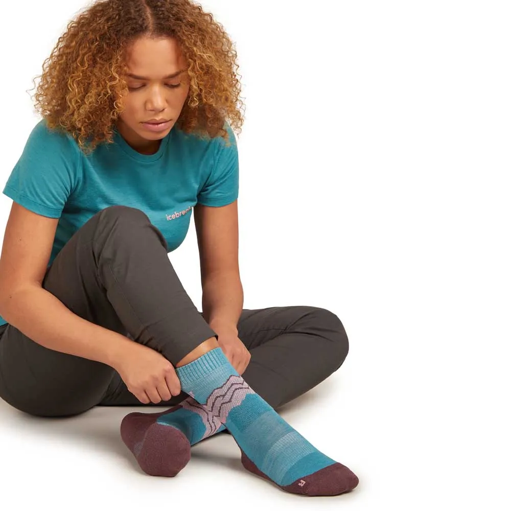 Icebreaker Merino Hike+ Medium Across The Peaks Crew-socken