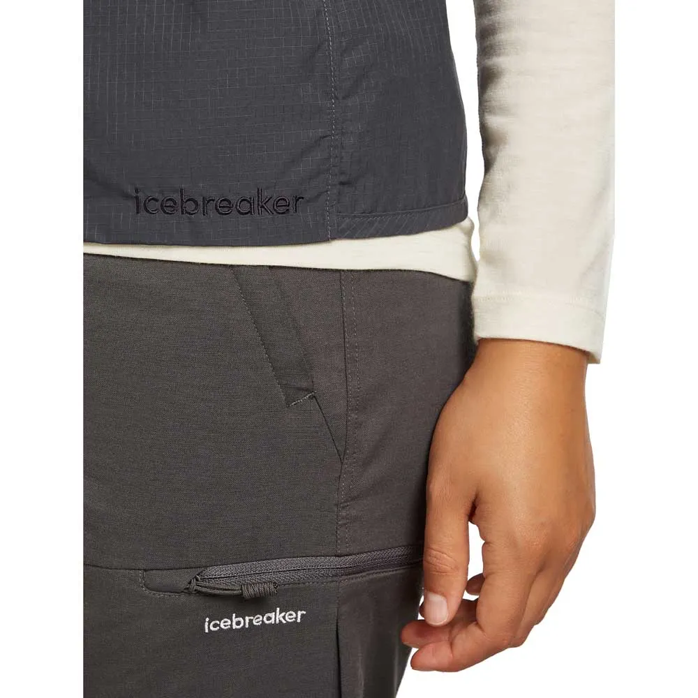 Icebreaker Merino Shell+ Cotton Elevation Windbreaker Weste, Obsidian Icebreaker Merino Shell+ Cotton Elevation Windbreaker Weste, Obsidian