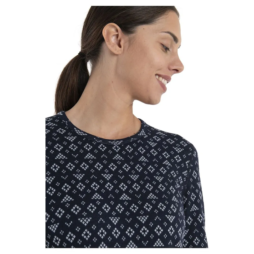 Icebreaker Vertex Crewe First Snow Merino Langarm-baselayer, Midnight navy / snow / j Icebreaker Vertex Crewe First Snow Merino Langarm-baselayer, Midnight navy / snow / j