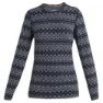 Icebreaker Vertex Crewe First Snow Merino Langarm-baselayer, Midnight navy / snow / j