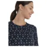 Icebreaker Vertex Crewe First Snow Merino Langarm-baselayer, Midnight navy / snow / j
