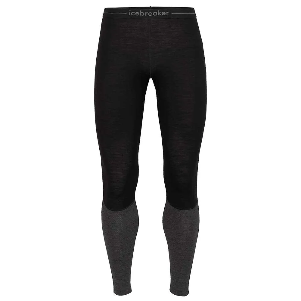 Icebreaker Zone Knit 200 Baselayer-hose, Black / jet heather / cb Icebreaker Zone Knit 200 Baselayer-hose, Black / jet heather / cb