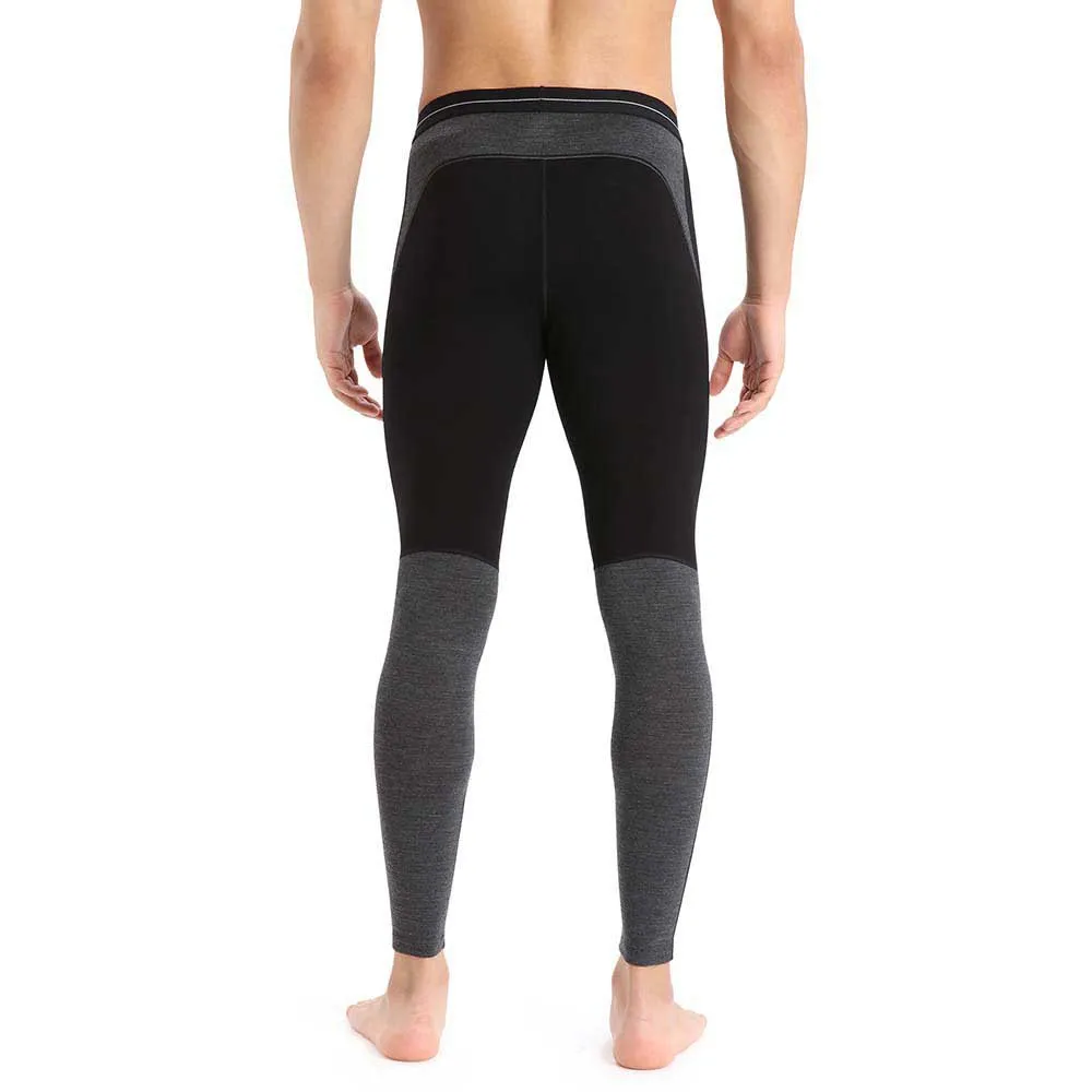Icebreaker Zone Knit 200 Baselayer-hose, Black / jet heather / cb Icebreaker Zone Knit 200 Baselayer-hose, Black / jet heather / cb