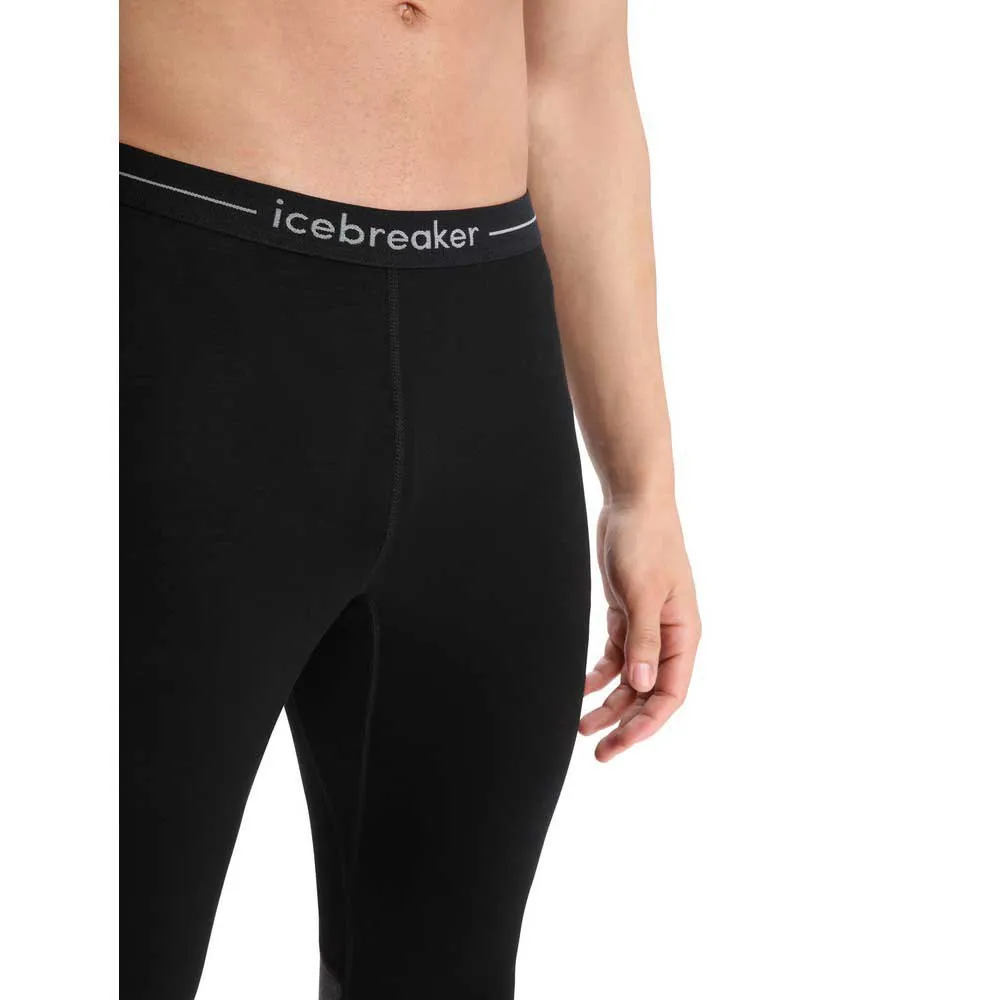 Icebreaker Zone Knit 200 Baselayer-hose, Black / jet heather / cb Icebreaker Zone Knit 200 Baselayer-hose, Black / jet heather / cb