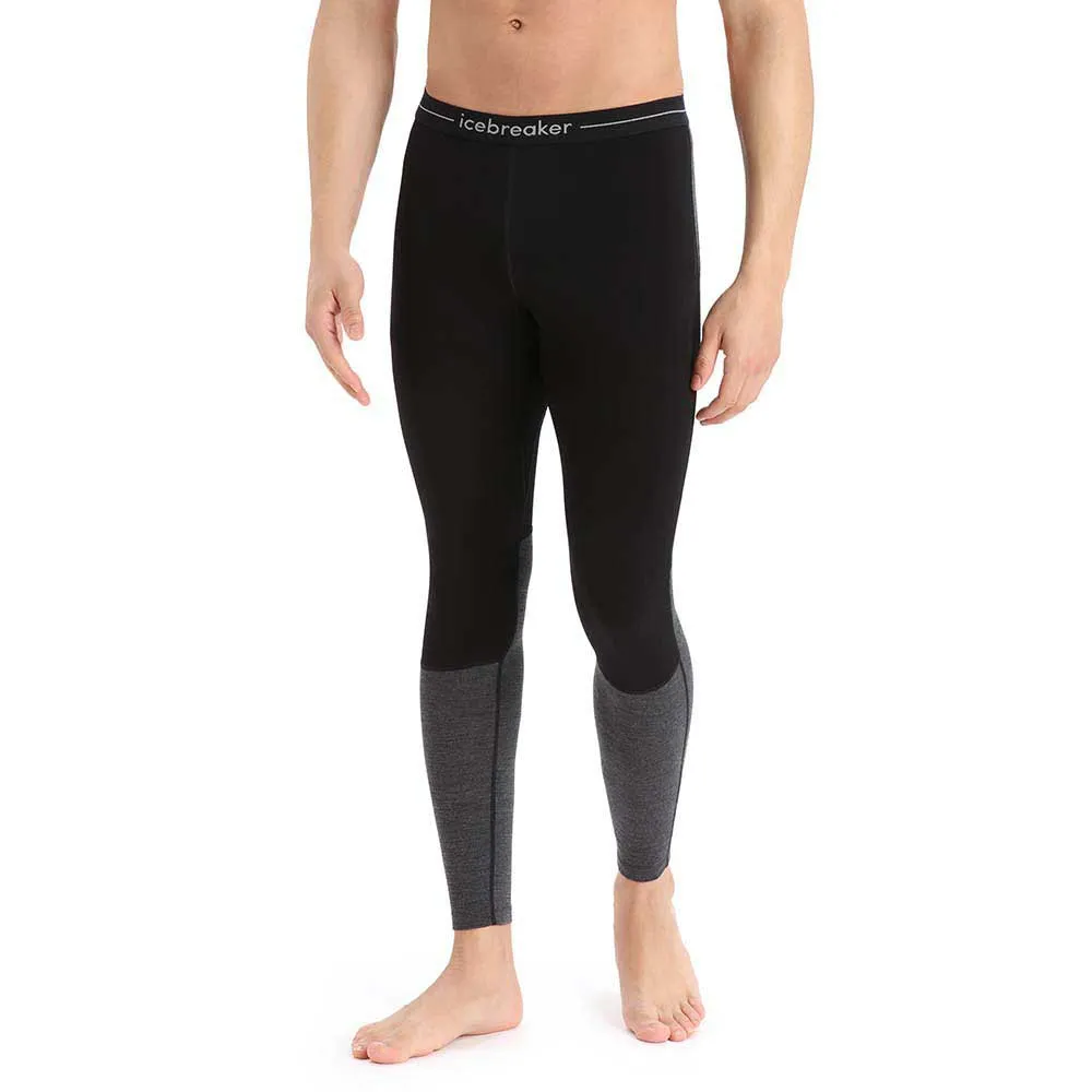 Icebreaker Zone Knit 200 Baselayer-hose, Black / jet heather / cb Icebreaker Zone Knit 200 Baselayer-hose, Black / jet heather / cb