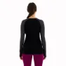 Icebreaker Zone Knit 200 Crewe Langarm-baselayer, Jet heather / black / metro heather / cb
