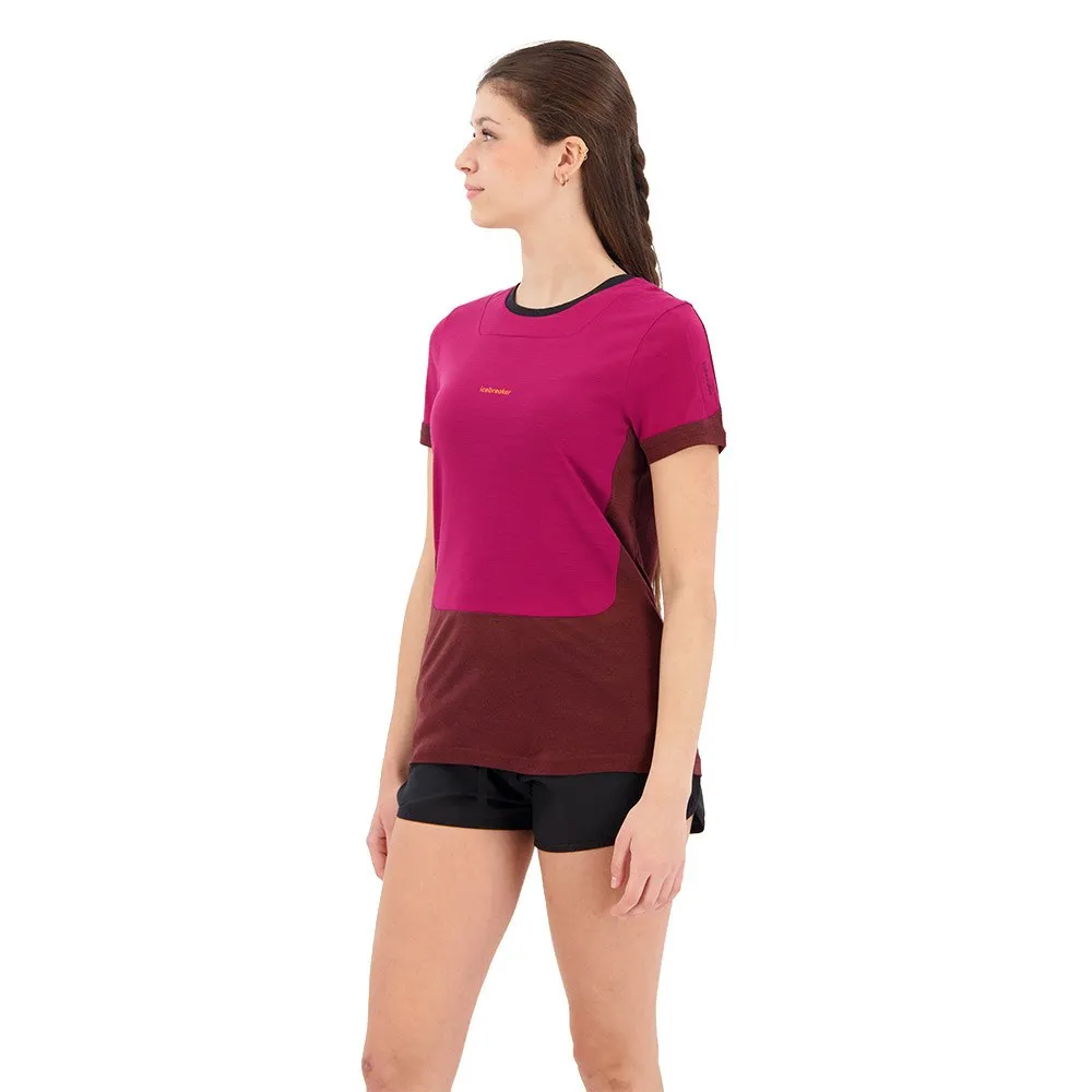 Icebreaker Zone Knit Kurzarm-t-shirt, Cherry / espresso / cb Icebreaker Zone Knit Kurzarm-t-shirt, Cherry / espresso / cb