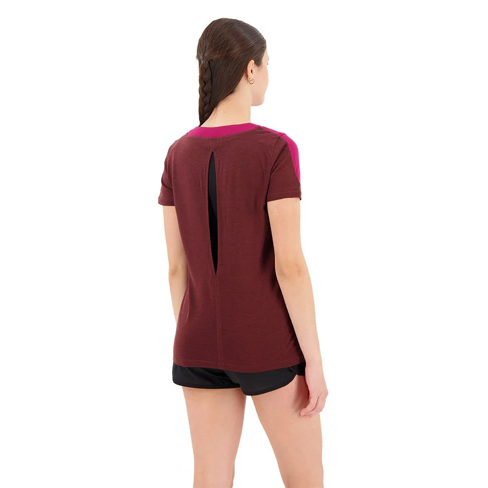 Icebreaker Zone Knit Kurzarm-t-shirt, Cherry / espresso / cb Icebreaker Zone Knit Kurzarm-t-shirt, Cherry / espresso / cb