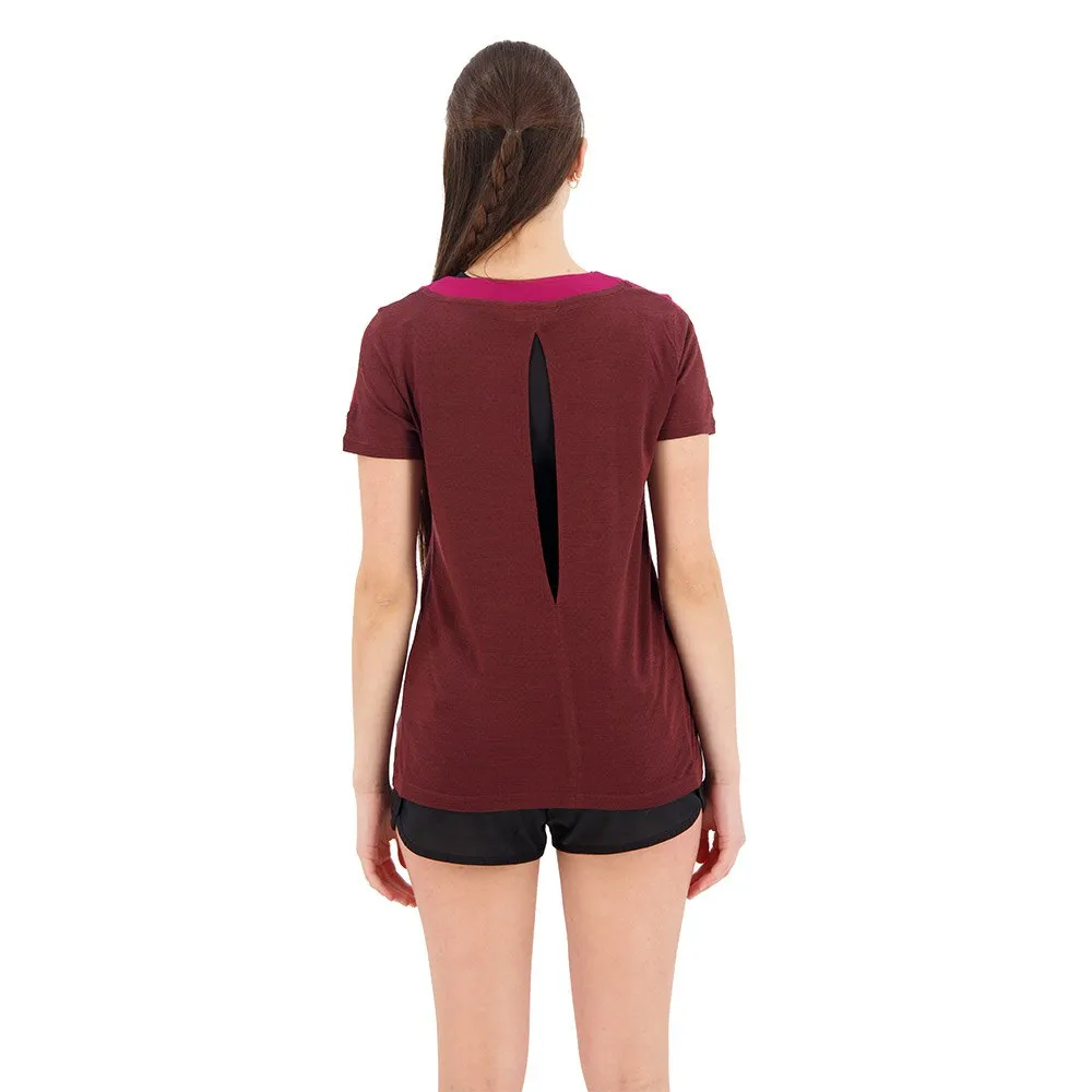 Icebreaker Zone Knit Kurzarm-t-shirt, Cherry / espresso / cb Icebreaker Zone Knit Kurzarm-t-shirt, Cherry / espresso / cb