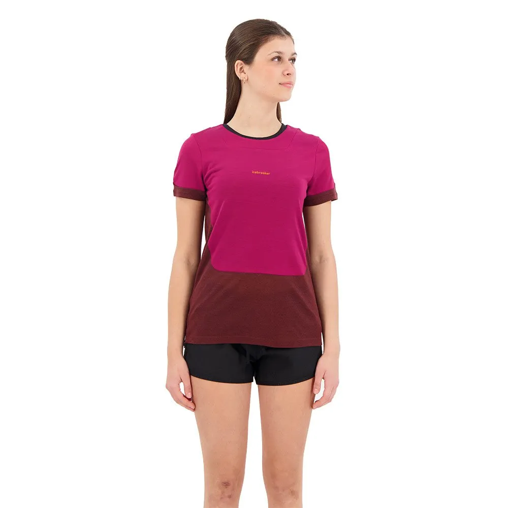 Icebreaker Zone Knit Kurzarm-t-shirt, Cherry / espresso / cb Icebreaker Zone Knit Kurzarm-t-shirt, Cherry / espresso / cb