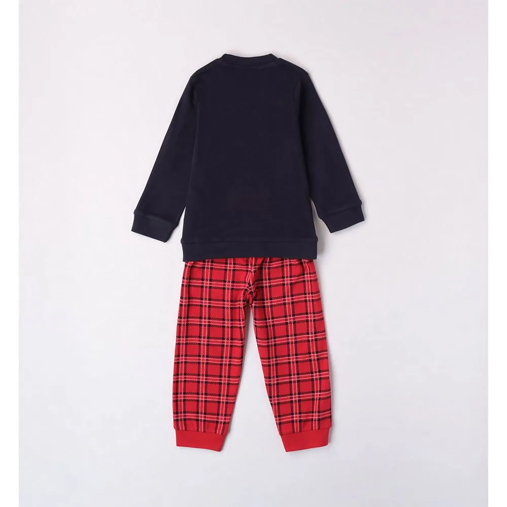 Ido 47504 Langarm-pyjama, Navy, 24MON