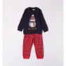 Ido 47504 Langarm-pyjama, Navy, 24MON