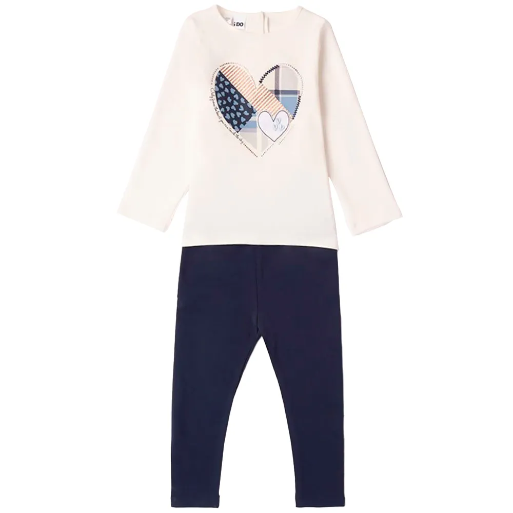 Ido 47623 Langarm-set, Cream / blue, 4Y Ido 47623 Langarm-set, Cream / blue, 4Y