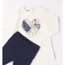Ido 47623 Langarm-set, Cream / blue, 4Y