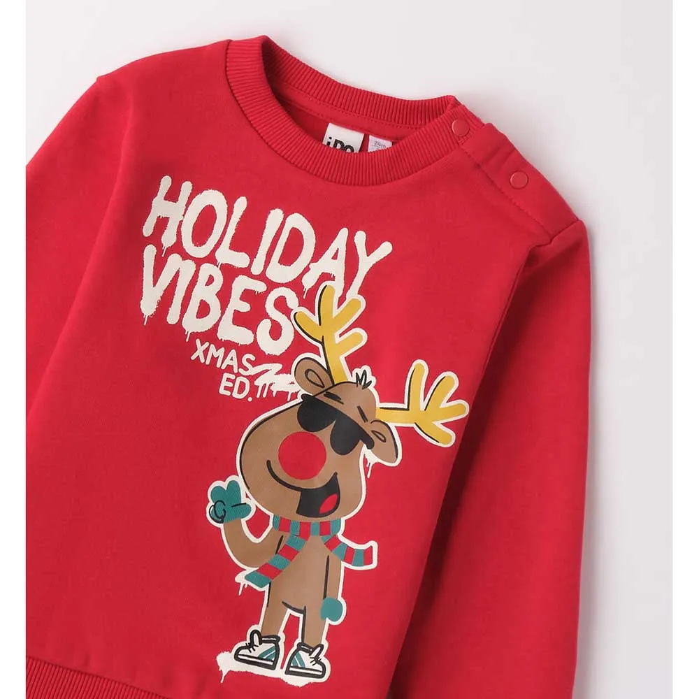 Ido 4a478 Sweatshirt, Red, 4Y