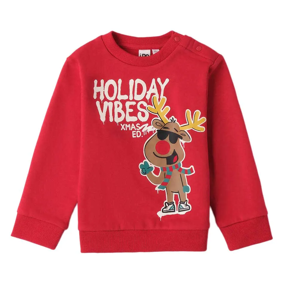 Ido 4a478 Sweatshirt, Red, 4Y