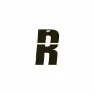 INSIGHT Lettre R Unisex, schwarz, 4cm