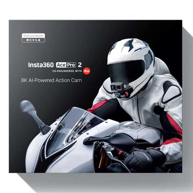 Insta360 Ace Pro 2 Motorcycle Bundle Action-kamera, Black, One Size, EU Plug 220V Insta360 Ace Pro 2 Motorcycle Bundle Action-kamera, Black, One Size, EU Plug 220V
