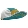 Mustard / teal / white
