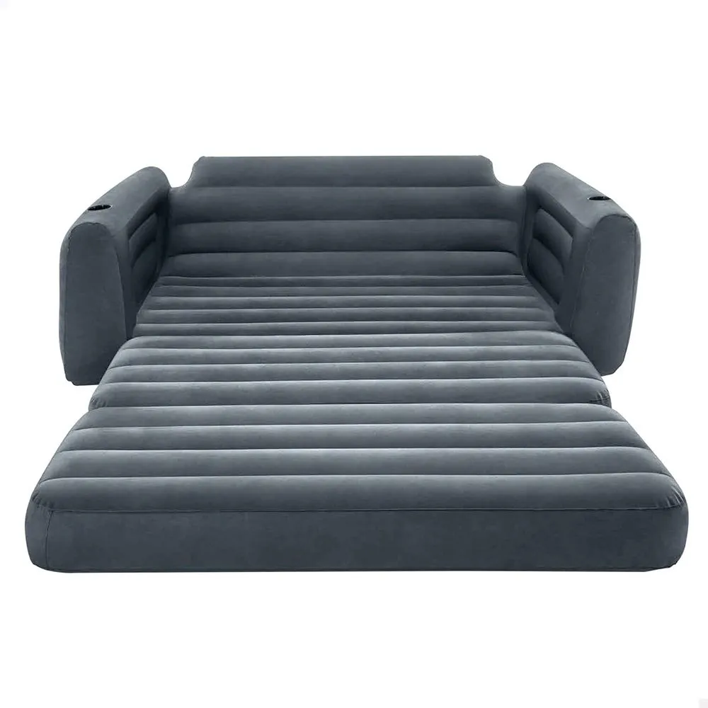 Intex 2 In 1 Aufblasbares Schlafsofa, Grey, 203 x 224 x 66cm Intex 2 In 1 Aufblasbares Schlafsofa, Grey, 203 x 224 x 66cm