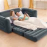 Intex 2 In 1 Aufblasbares Schlafsofa, Grey, 203 x 224 x 66cm