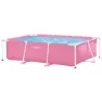 Intex 220x150x60 Cm Stahl Rechteckiger Aufstellpool Mit Rahmen, Pink, 1662L