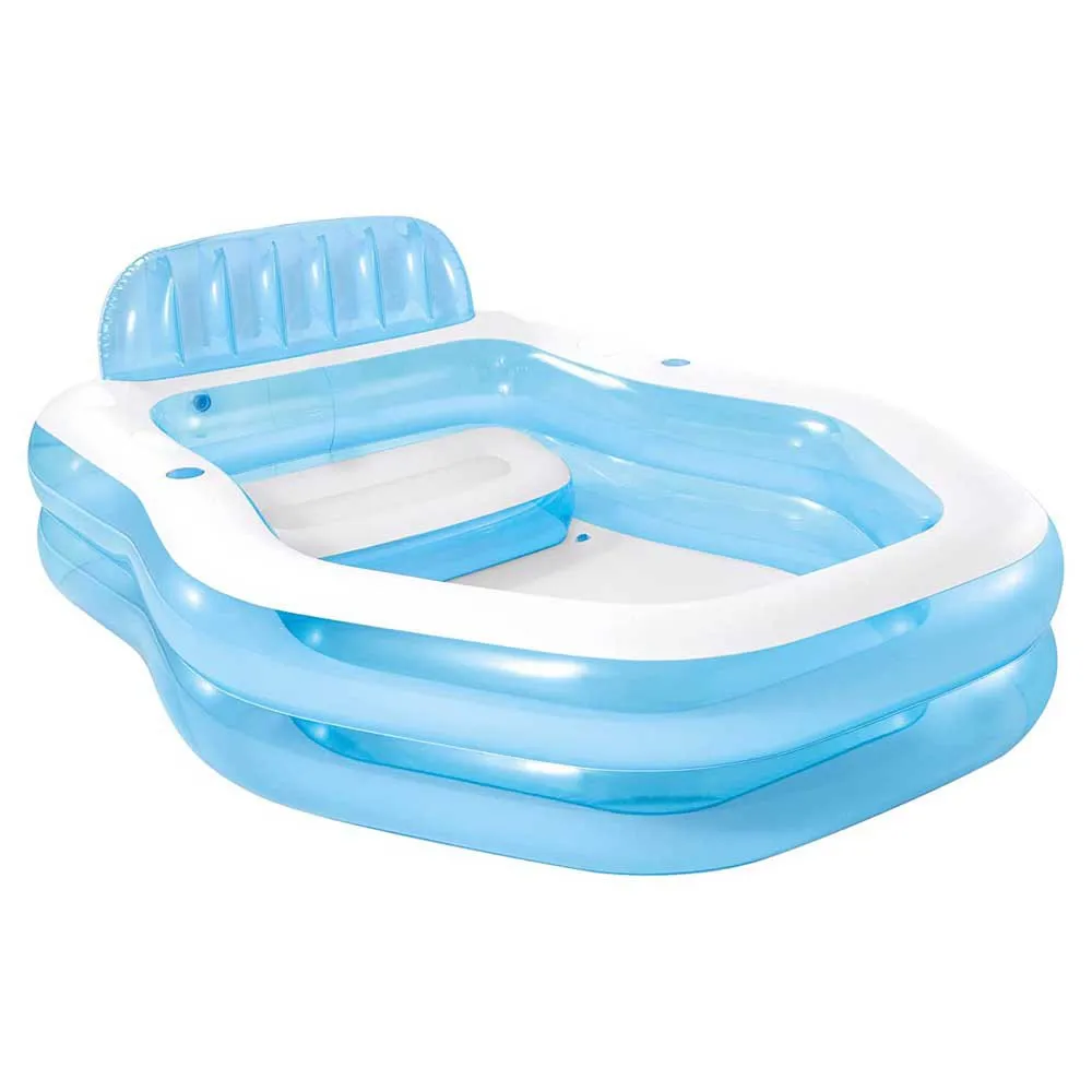 Intex 229x191x135 Cm Rechteckiges Aufblasbares Schwimmbad, Blue / white, 530L Intex 229x191x135 Cm Rechteckiges Aufblasbares Schwimmbad, Blue / white, 530L