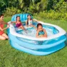 Intex 229x191x135 Cm Rechteckiges Aufblasbares Schwimmbad, Blue / white, 530L