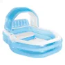 Intex 229x191x135 Cm Rechteckiges Aufblasbares Schwimmbad, Blue / white, 530L