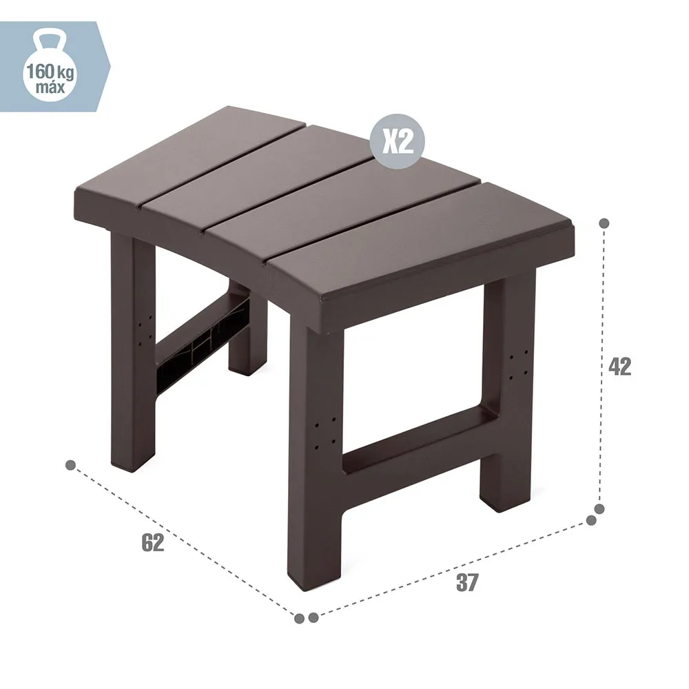 Intex 55095 Bench 2 Units Whirlpool-zubehör, Brown, 62 x 37 x 42cm Intex 55095 Bench 2 Units Whirlpool-zubehör, Brown, 62 x 37 x 42cm